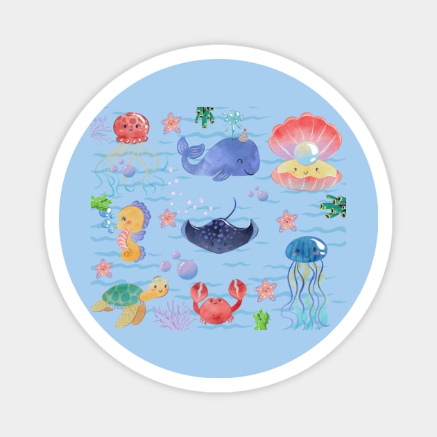 Plastic Free Ocean Magnet by Honu Art Studio